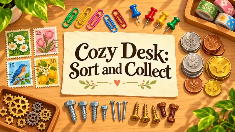 Cozy Desk: Sort and Collect background